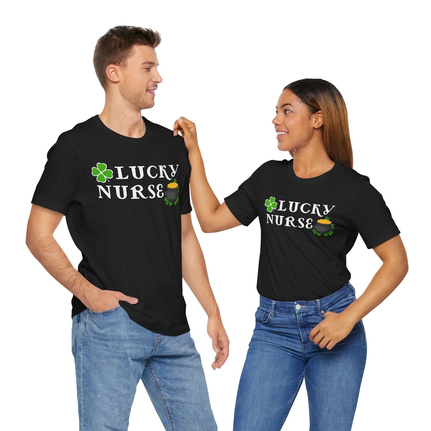 Lucky Nurse Unisex Short Sleeve Tee - St. Patrick's Day Gift for Healthcare Heroes
